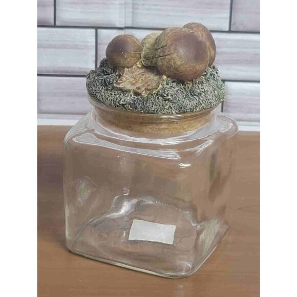 Vintage Square Jar with Mushroom Lid - Picture 2 of 8